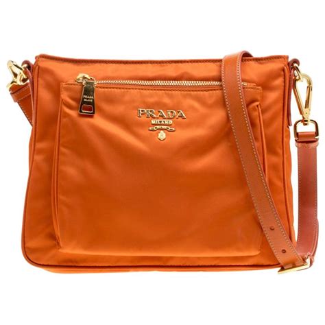 prada large nylon tote bag orange|Prada tote bag nylon vintage.